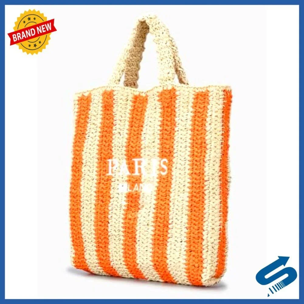 Woven Straw Tote Bag Boho Chic Summer Beach Hobo Shoulder Bag Travel